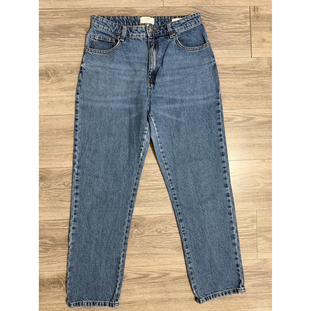 Cotton On Womens Blue Jeans Size 8 Long Straight Leg High Rise Rigid Denim